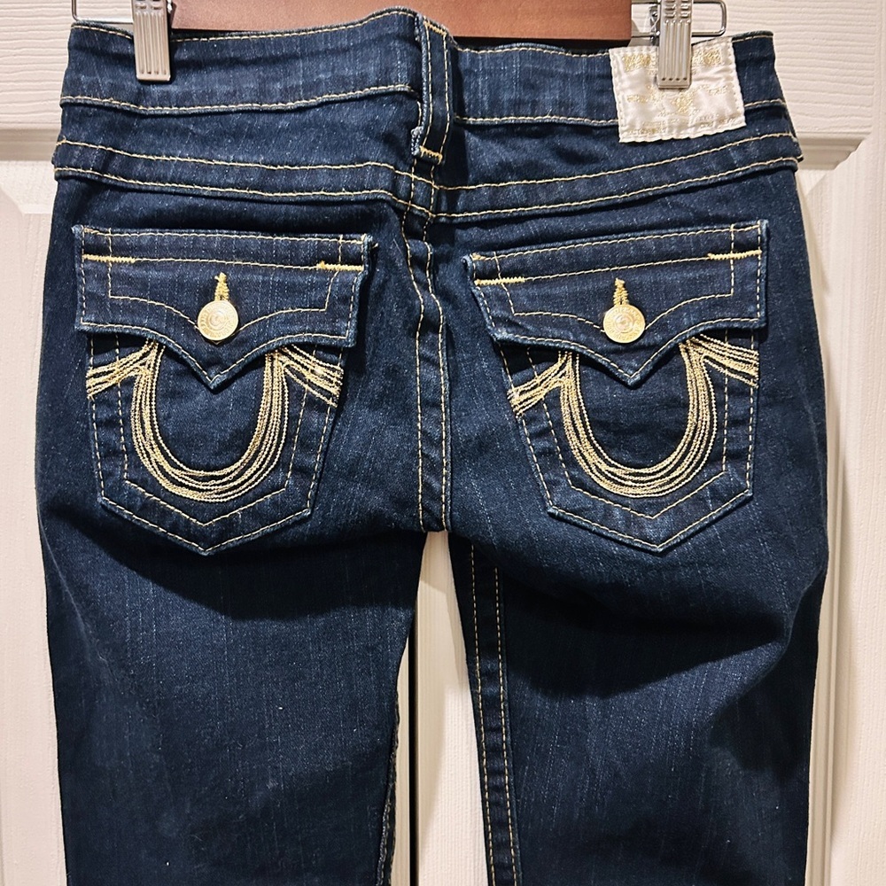 True Religion Dark Wash Straight-Leg Jeans | Size 27 | Made in USA - Picture 11 of 14